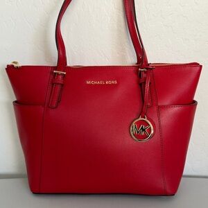 Michael Kors Jet Set Red Tote NWOT